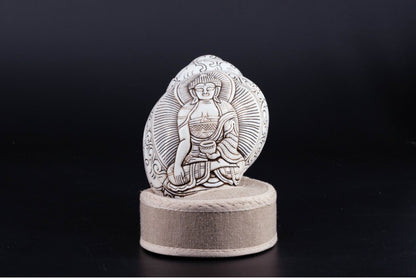 Buddha Carved Shankha High-Quality (Sacred Conch Shell)