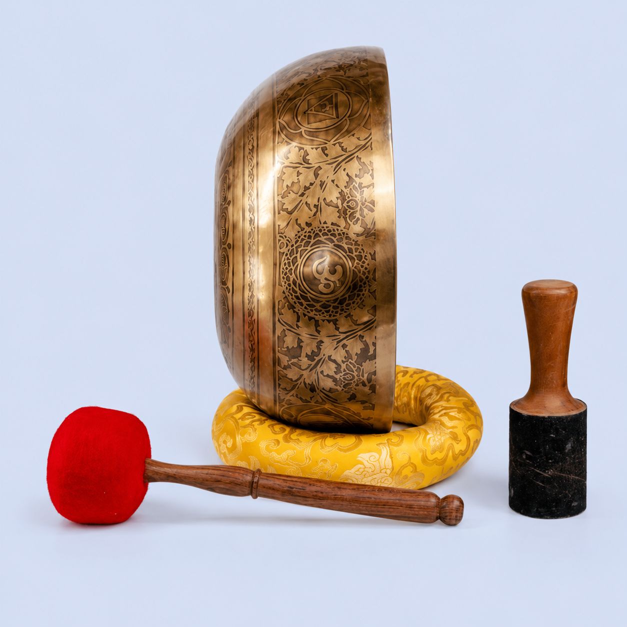 Seven Chakra Carved Large Singing Bowl – Deep Vibration Healing Bowl for Chakra Balancing