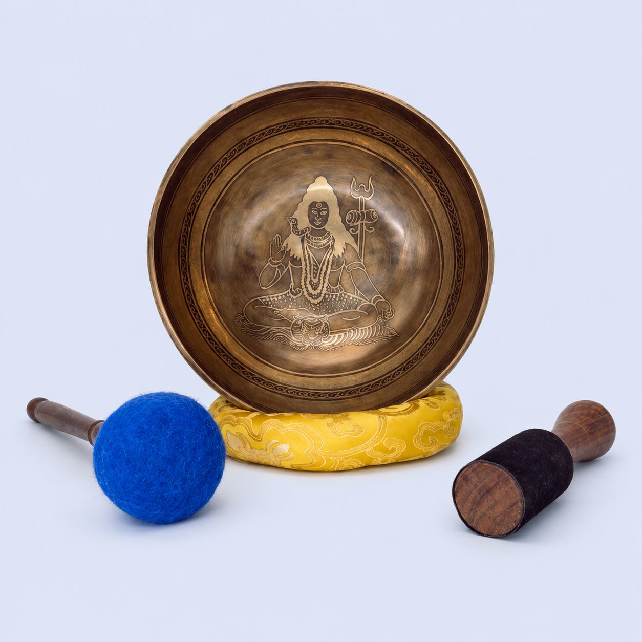 Shiva Etched Singing Bowl
