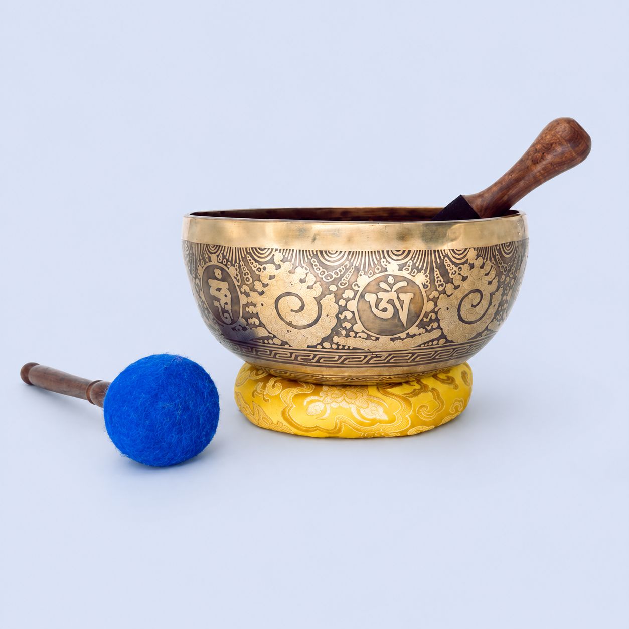 Shiva Etched Singing Bowl