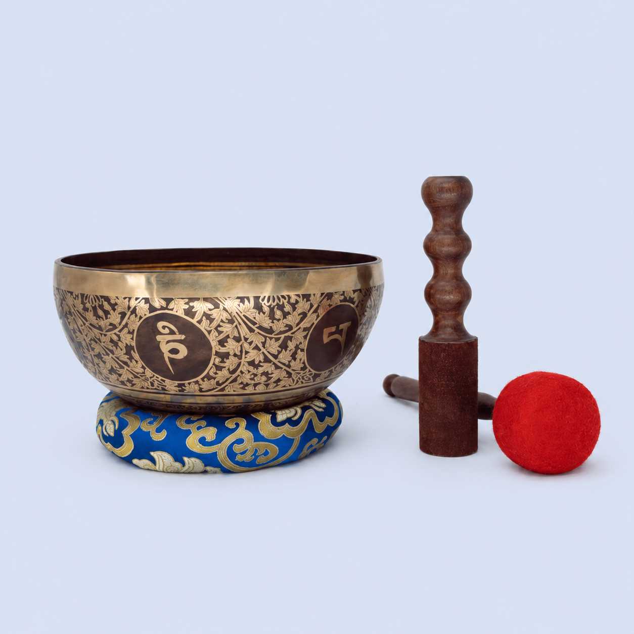 White Tara Carved Singing Bowl