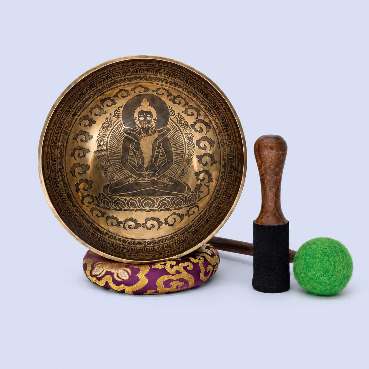 Yab Yum Etched Singing Bowl