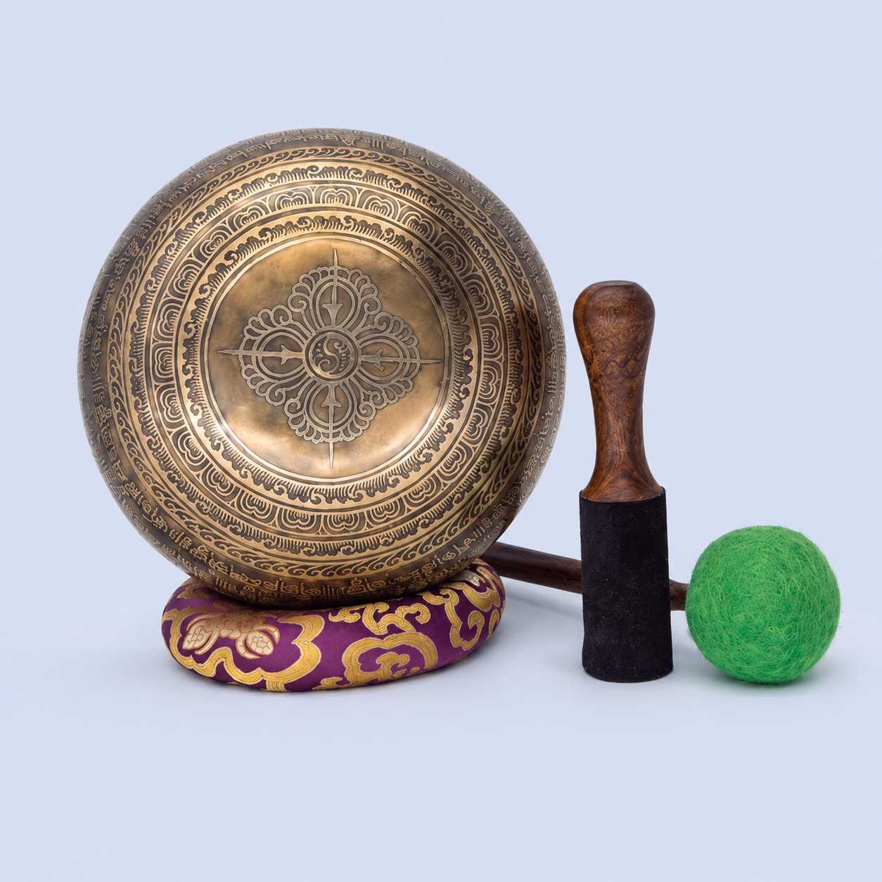 Yab Yum Etched Singing Bowl