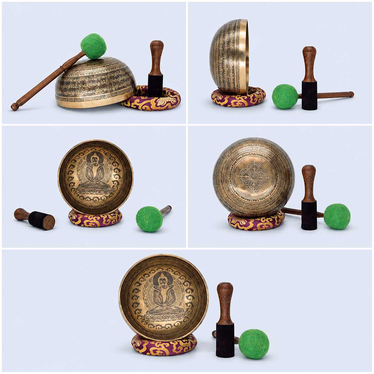 Yab Yum Etched Singing Bowl