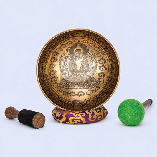 Yab Yum Etched Singing Bowl