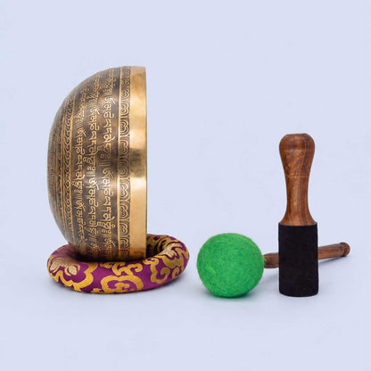 Yab Yum Etched Singing Bowl