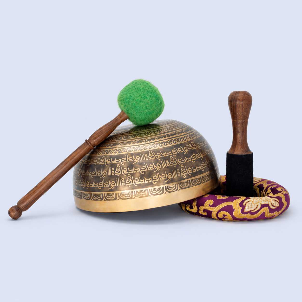 Yab Yum Etched Singing Bowl