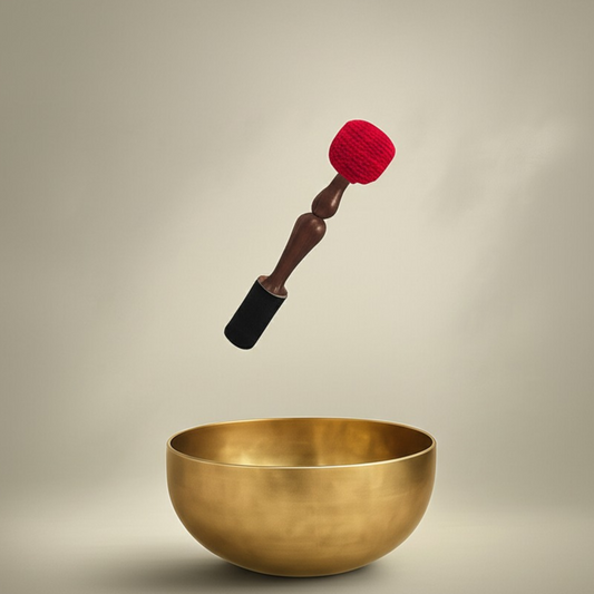 尼泊爾手工雙頭頌缽敲棒