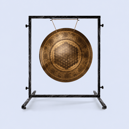 26.5 inch handmade Flower of Life Gong for sound healing and meditation by Himalayas Craft HK