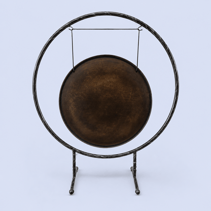 Handmade Tibetan Gong with Planetary Symbols