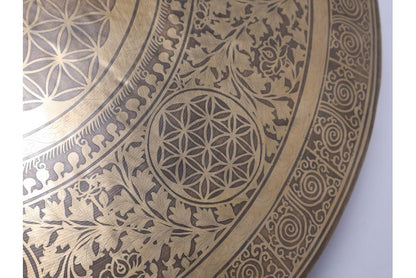 Flower of Life Gong – 26.5 Inch Handmade Sound Healing Gong