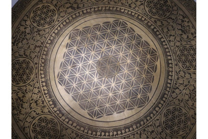 Flower of Life Gong – 26.5 Inch Handmade Sound Healing Gong