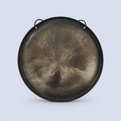 Handmade Tibetan Gong with Green Tara and Mantra – Authentic Nepal Sound Healing Gong